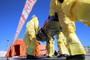 Pacient cu Ebola pe Aeroportul Henri Coandă. Din fericire, a fost doar o simulare