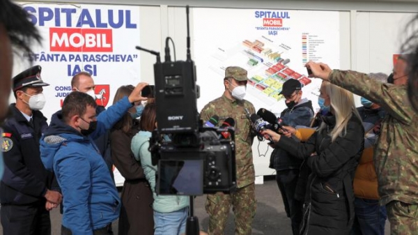 VIDEO - Spitalul Modular de la Lețcani, preluat de o echipă medicală a MApN