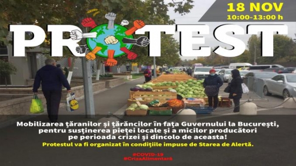Țăranii și țărăncile ies la protest împotriva Guvernului Orban!