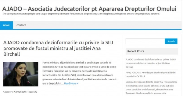 Comunicat de presă: AJADO condamnă dezinformările cu privire la SIIJ promovate de fostul ministru al justiției, Ana Birchall